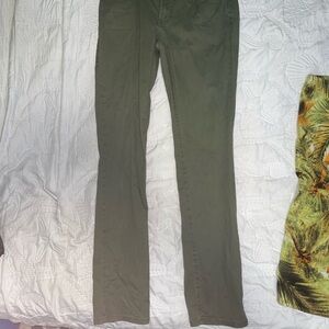 Amazon Essentials Green Flare Wide Leg Jeans